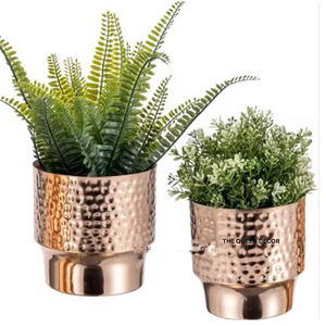 Pot de fleurs moderne de haute qualité en fer forgé texturé pour plantes d'intérieur et d'extérieur, décoration maison et jardin - Product Image 4