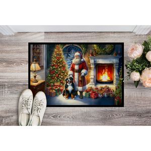Bernese Mountain Dog Santa Claus Doormat Non-Slip <b>Indoor</b> Outdoor Rug for Entryway Low Pile 24H X 36W Washable Front <b>Door</b> <b>Mat</b> - Product Image 2