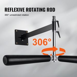 Guanti da Allenamento Neri Reflex Regolabili per la Velocità di Reazione, Attrezzatura da Boxe con Barra Girevole a Muro per Coordinazione e Allenamento della Reazione - Product Image 2