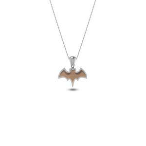 Premium 925 Sterling Silver Fine Pendant Charm Classic Smoky Quartz Bat Shape Spring <b>Lock</b> Adjustable <b>Cable</b> Chain Bezel Setting - Product Image 2