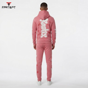 Ensemble de survêtement sportif pour homme, coupe slim, à capuche, tendance hiver, couleur unie, idéal pour la gym et le jogging, en promotion - Product Image 5