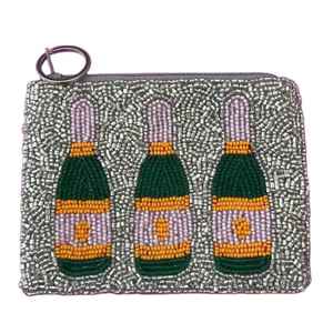 Handmade Beaded Coin Purse Fun Stylish Mini Cotton Pouch for Essentials Unique Embroidery Crafts <b>Needlework</b> Gift for Women - Product Image 2