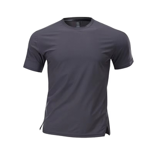 Men's <b>White</b> Quick Dry Slim Fit Short Sleeve Sport T-<b>Shirt</b> O-Neck Jersey Knitted Solid Color Men's T-<b>Shirts</b> - Product Image 4