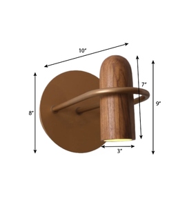 Modern wood <b>wall</b> <b>sconce</b> Nordic LED <b>wall</b> lamp minimalist bedside <b>lighting</b> luxury wooden <b>wall</b> light contemporary indoor - Product Image 2