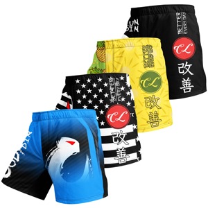 Shorts MMA pour hommes, imprimés, taille élastique, entraînement en salle de sport, kickboxing, légers, séchage rapide, colorés, haut de gamme pour hommes, arts martiaux - Product Image 5