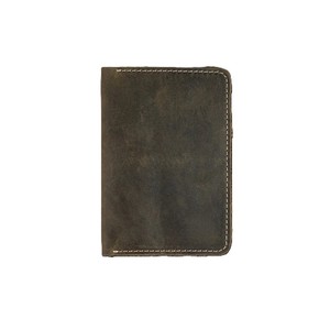 Vintage Brown Genuine Leather Dual Passport Holder Sleeve Slim Travel Ticket Organizer Case Document Wallet <b>Protector</b> <b>Card</b> Slots - Product Image 1