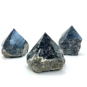 Природный Larvikite Cut Base Point Energy Crystal Tower Rocks and минералы рейки Йоркширский необработанный исцеляющий кристалл