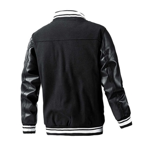 Custom Baseball Varsity <b>Jacket</b> for <b>Men</b> Women High Quality Chenille Embroidery <b>Leather</b> Sleeves Print Letterman Varsity - Product Image 2