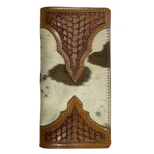 Rodeo Style Handmade Men's Wallet with Cowhide & Tooled Design Top Indian Manufacturer & Supplier