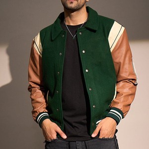 High Quality <b>Men</b> Varsity <b>Jacket</b> Custom Letterman <b>Jacket</b> College <b>Baseball</b> Style OEM ODM Private Label Bulk Supplier - Product Image 4