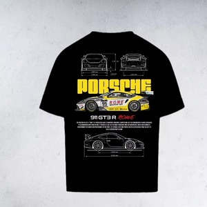 Nouveau <span class=keywords><strong>design</strong></span> 911 GT3 <span class=keywords><strong>RS</strong></span> T-shirt décontracté pour homme imprimé, manches courtes, coupe régulière, col rond, jersey en coton - Product Image 4