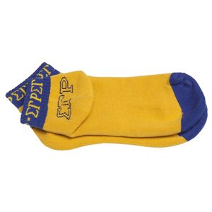 Chaussettes personnalisées SGRHO Gold Socks Sigma Gamma Rho pour femmes, chaussettes athlétiques à lettres de sororité grecque, chaussettes décontractées douces et respirantes - Product Image 5