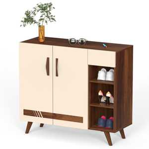 Meuble à chaussures autoportant Oleye à 2 portes avec tiroir, installation facile - Product Image 2