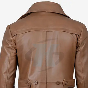 Custom Design Elegant Leather <b>Coat</b> <b>For</b> <b>Men</b> Classic <b>Long</b> Style Premium Quality Warm Comfortable Street Fashion Leather <b>Coat</b> - Product Image 6