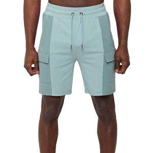 Ensemble T-shirt et short en coton pour homme, respirant, décontracté, deux pièces, taille à cordon, logo personnalisé - Product Image 6