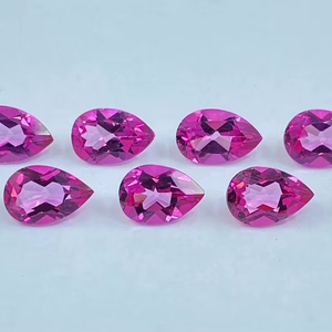 พลอยโทแพซสีชมพูทรงลูกแพร์ขนาด 6x4 มม. เจียระไน 10 เม็ด สำหรับทำเครื่องประดับจากพลอยธรรมชาติ - Product Image 1