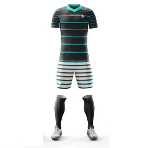 Nouvel ensemble de maillot de football en polyester à manches courtes avec short – Vente en gros à bas prix – Tenue de sport personnalisable - Product Image 5