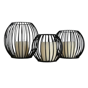 Tableware Candle Lantern <b>Black</b> <b>Polished</b> Indoor and Outdoor Hotel Decorative Lantern for Festive Season - Product Image 4