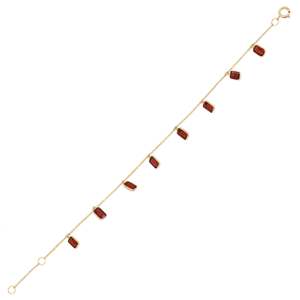 18K Natural Garnet Fine <b>Bangle</b> Bracelet - Product Image 5