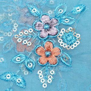 Premium Sequence Embroidery Fabric For Women Fashion Wear Designer <b>Garments</b> Party Wear Dresses Kaftan Abaya Bridal Wear - Product Image 4