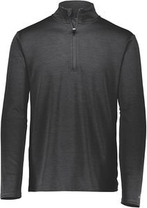 Sweat-shirt de sport pour homme à manches longues et demi-zip, haut de sport respirant pour le fitness, le jogging et la course à pied, compression, 100% polyester - Product Image 3
