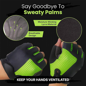 Guantes de Ciclismo para Hombre - Acolchados, Absorbentes de Impactos, Antideslizantes, Transpirables, de Medio Dedo, para Ciclistas de Montaña - Product Image 5