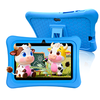 Tablet Android 12 7 inci untuk anak-anak, MTK Quad Core baterai 3000MAH resolusi 1024x600 Wi-Fi untuk pembelajaran elektronik
