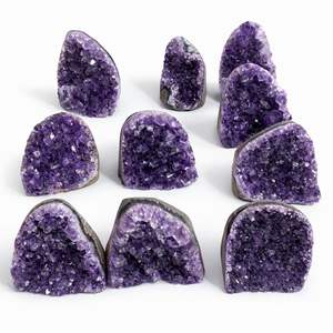 ราคาขายส่ง คุณภาพสูง อะเมทิสต์ธรรมชาติแบบกลุ่ม คริสตัลดิบ หินบำบัด จีโอด ของตกแต่งบ้าน พลังงานบวก แกะสลัก - Product Image 3