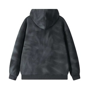 Sudadera con Capucha para Hombre, Estilo Vintage, Lavado Ácido, Algodón Desgastado, Corte Regular, Estilo Urbano, Gruesa, con Bolsillos Tipo Canguro - Product Image 4