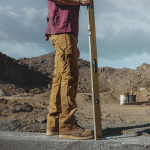 Pantalones de Trabajo de Algodón Marrón para Hombre, Resistentes a la Abrasión, con Bolsillos, para Uso Industrial - Product Image 4