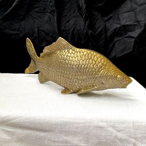Sculpture de poisson en laiton haut de gamme, figurine décorative pour la maison, idéale pour la table centrale, le bureau et les étagères. - Product Image 6