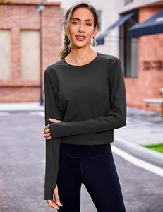 Camisetas de Yoga Reversibles y Transpirables de Manga Larga para Mujer, Fabricante OEM ODM, Ropa Deportiva, Ropa de Gimnasio, Ropa para Correr - Product Image 4