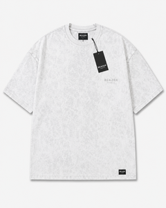 บริการ OEM เสื้อยืดโอเวอร์ไซส์ผู้ชาย ผ้าฝ้าย 100% ระบายอากาศ แห้งเร็ว ซักย้อมสีแบบแอซิดวอช น้ำหนัก 220 กรัม ทรงหลวม สไตล์วินเทจ - Product Image 1