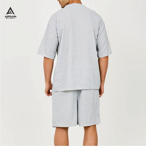 Ensemble de sport AIFRAN SPORTS pour homme, t-shirt et short en maille respirante noire, col rond, tenue sportive en deux pièces - Product Image 5