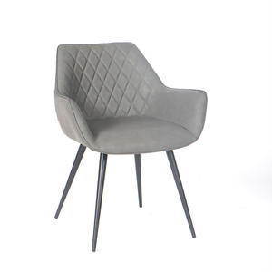 Chaise de salle à manger moderne en velours avec pieds en métal, <span class=keywords><strong>fauteuil</strong></span> rembourré pour café, restaurant, salon et mobilier d'hôtel - Product Image 2