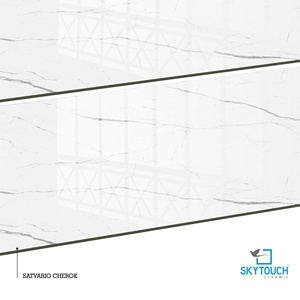 Azulejos de cerámica efecto mármol blanco de 60x120cm para suelo de casa, sala de estar, acabado brillante, patrón cuadrado, buen precio. - Product Image 2