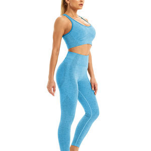 Ensemble de yoga pour femmes, haute élasticité, vêtements de sport et de fitness, logo personnalisé, séchage rapide, vêtements de sport pour filles, ensemble de yoga en promotion - Product Image 5
