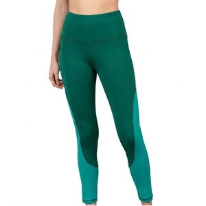 Hot Sale Women's Casual Mid Waist Fitness Leggings Breathable Seamless Yoga Pants with Lace Fabric Knee-Length Leggings - Product Image 6