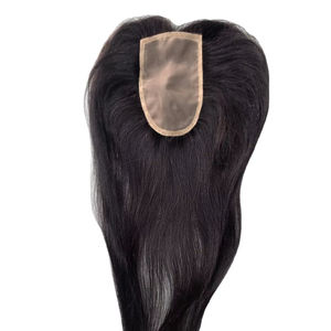 Topper de cheveux humains 2x5 en dentelle pour femmes - Cheveux indiens Remy naturels, ondulations Water Wave et Deep Wave Taz Hair BD - Product Image 5