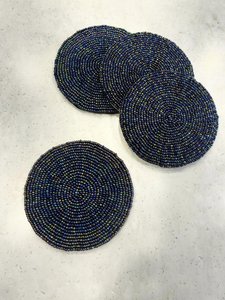 Colorful Beaded Embroidery <b>Coaster</b> Handmade Custom Size Available Elegant Seed Beads <b>Coaster</b> <b>Set</b> with Hand Custom Option - Product Image 3