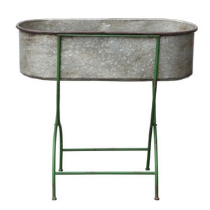 Juego de 2 cubetas ovaladas galvanizadas para vino, cubetas de metal galvanizado para bebidas, cubetas grandes para hielo para fiestas, cubetas para vino para interiores y exteriores - Product Image 5