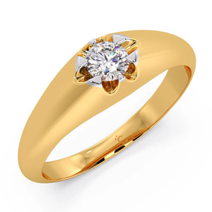 แหวนทองคำประดับเพชรทรงกลมคลาสสิก - Product Image 2