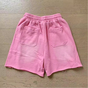 กางเกงขาสั้นลายวินเทจฟอกสีสำหรับผู้ชาย ผ้าฝ้าย 100% ระบายอากาศได้ดี สไตล์สตรีทแวร์ เชือกผูกเอวหนา ขอบตัดเย็บเรียบ สไตล์ไฮสตรีท - Product Image 3