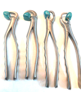 Ensemble de forceps dentaires en argent avec poignée moletée, outils chirurgicaux manuels, équipements dentaires de classe I - Product Image 4