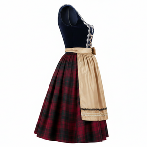 Vestido Bávaro de Terciopelo para Mujer, Estilo Oktoberfest, con Delantal, Diseño Tradicional Alemán, Fabricante Premium, Venta al Por Mayor - Product Image 3