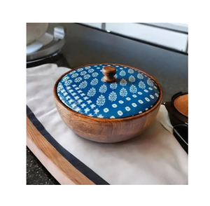 Boîte de rangement en bois pour roti de grande taille avec couvercle imprimé, chapati au meilleur prix, boîte à roti en bois écologique - Product Image 1