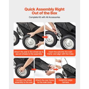 Carrello da Caccia Pieghevole per Tutti i Terreni con Ammortizzatori, Capacità 500 Libbre, per Trasporto Cervi e Attrezzatura da Campeggio - Product Image 6