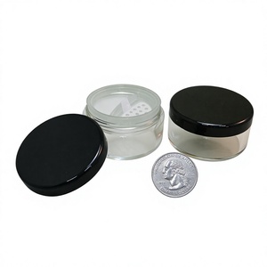 Fabricado en Taiwán, Envase de Plástico PS Vacío para Cosméticos, Tamaño de Viaje 8.5g, Tapa Negra, Tarro para Polvo Suelto con Etiqueta Adhesiva de Sellado - Product Image 5