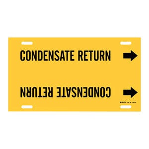 Marqueur flexible Brady pour tuyau de retour de condensat, fixation par clip/sangle, 10 po H x 32 po L, pour la signalisation des conduites industrielles - Product Image 3