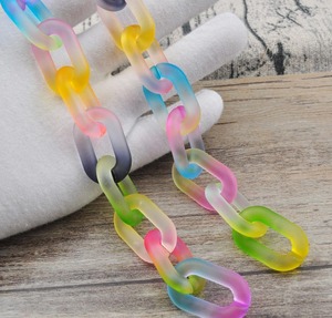 Handmade Acrylic/Resin Chain Links Fashion <b>Retro</b> Color Acrylic Resin Chain Removable From india - Product Image 4